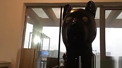 rubber pup bondage