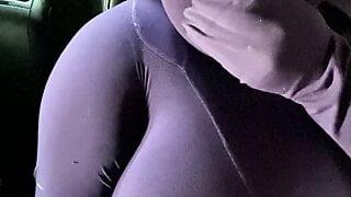 Orgasm in Car Encased