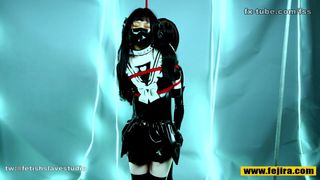 Fejira com Latex lesbian cute maid bondage play 02
